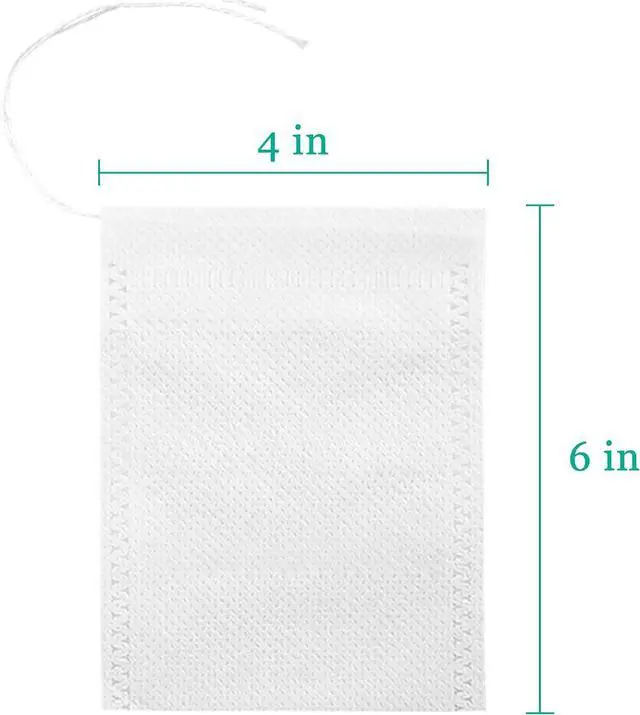 Alt view image 3 of 6 - Yzurbu 200pcs 4''x6'' Cold Brew Coffee Filter Bags, No Mess Disposable Filter Bag with Drawstring for Coffee Grounds & Ice Tea