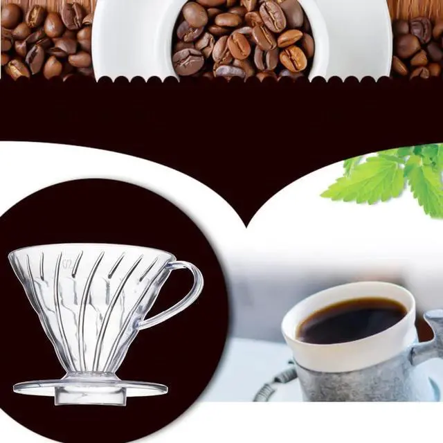 Alt view image 6 of 6 - V 02 60° Cone Plastic Coffee Dripper, 1-4 Cups, Pour Over Coffee Maker | Reusable Coffee Filter Cup, Slow Brewing Accessories for Home, Cafe, Restaurants
