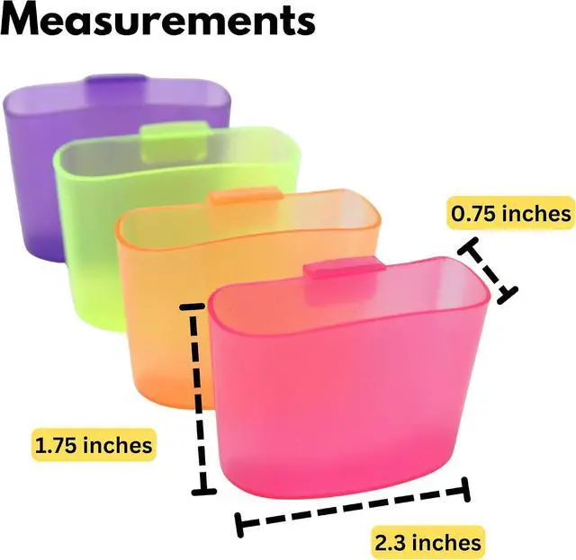 Alt view image 4 of 7 - Iconikal Hook on Mug Tea Bag Holder Set, 4-Pack Purple Orange Green Pink