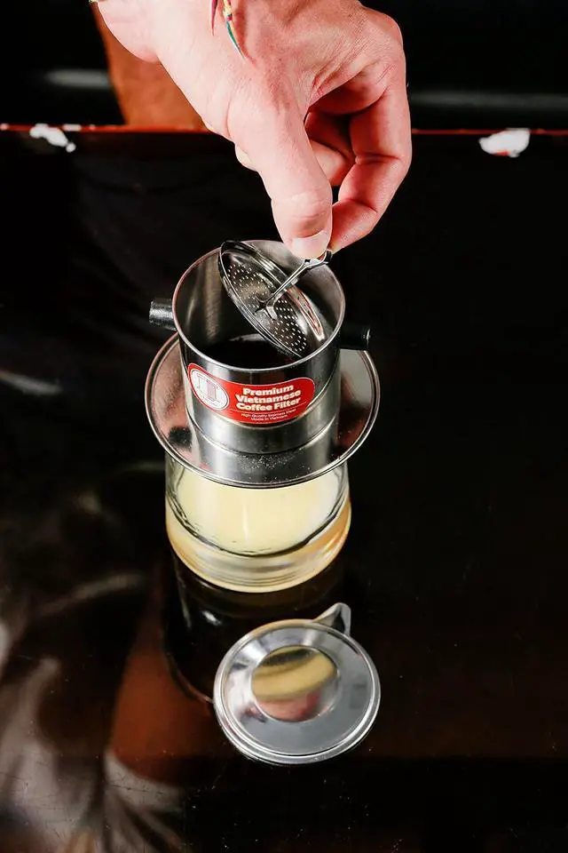 Alt view image 6 of 7 - Vietnamese Drip Coffee Maker Filter. Single Cup Serve. Inox. 6 oz Small Stainless Steel