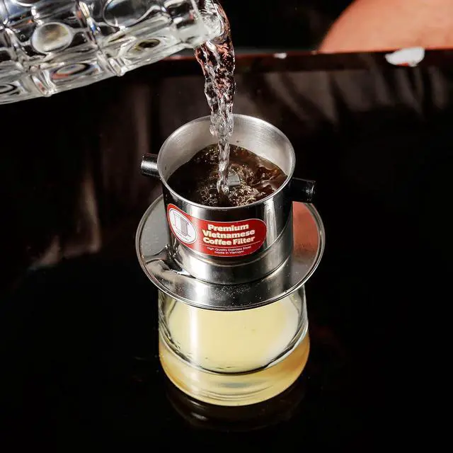 Alt view image 7 of 7 - Vietnamese Drip Coffee Maker Filter. Single Cup Serve. Inox. 6 oz Small Stainless Steel