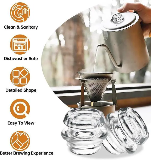 Alt view image 5 of 7 - Coffee Percolator Glass Top Replacement | Parts for Coletti, Coleman, GSI, Eurolux, Stansport, Texsport Percolators, Pack of 2 Percolator Replacement Glass Knobs