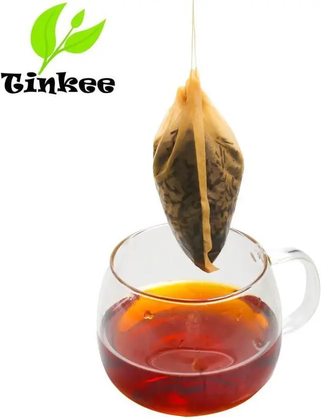 Alt view image 5 of 7 - Tea Filter bags, safe and natural material, disposable tea infuser, empty tea bag with drawstring for loose leaf tea, set of 1003.15 x 3.94 inch (Initial)