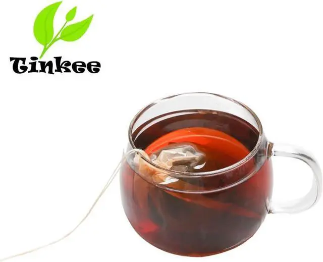 Alt view image 4 of 7 - Tea Filter bags, safe and natural material, disposable tea infuser, empty tea bag with drawstring for loose leaf tea, set of 1003.15 x 3.94 inch (Initial)