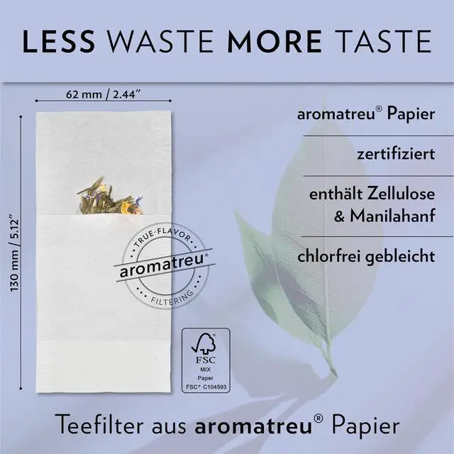 Alt view image 4 of 7 - Finum Disposable Paper Tea Filter Bags for Loose Tea, White, Extra Slim, 100 Count