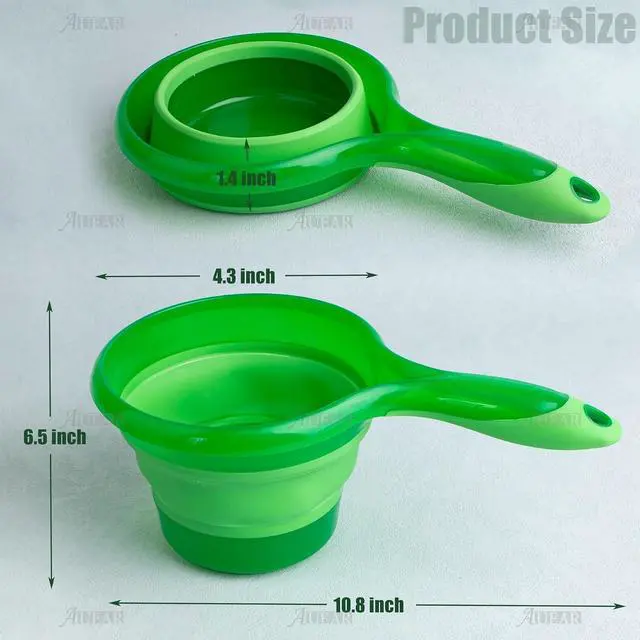 Alt view image 2 of 7 - AUEAR, Folding Water Ladle Collapsible Spoon Cup for Kitchen Ladles Bathroom Washing Green Scoop