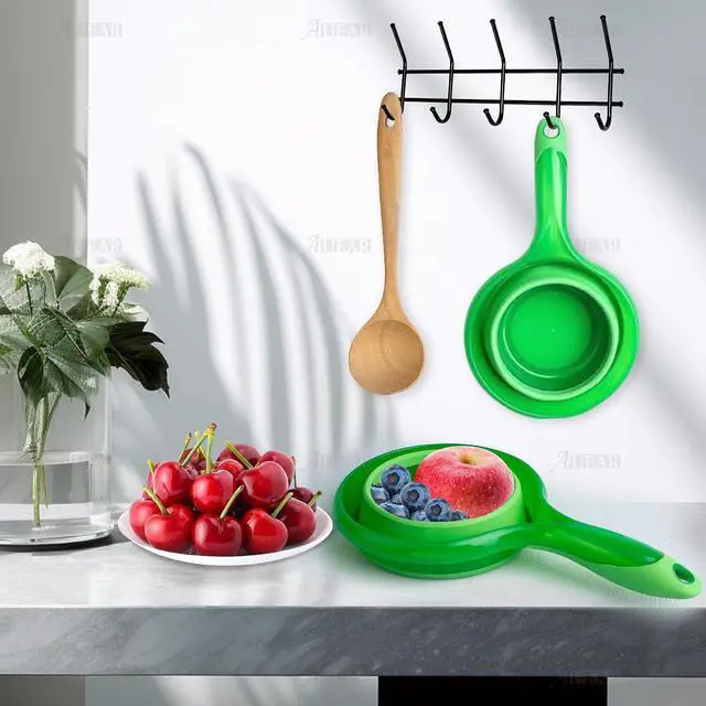 Alt view image 6 of 7 - AUEAR, Folding Water Ladle Collapsible Spoon Cup for Kitchen Ladles Bathroom Washing Green Scoop