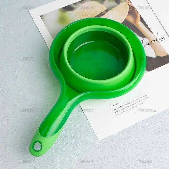 Alt view image 7 of 7 - AUEAR, Folding Water Ladle Collapsible Spoon Cup for Kitchen Ladles Bathroom Washing Green Scoop