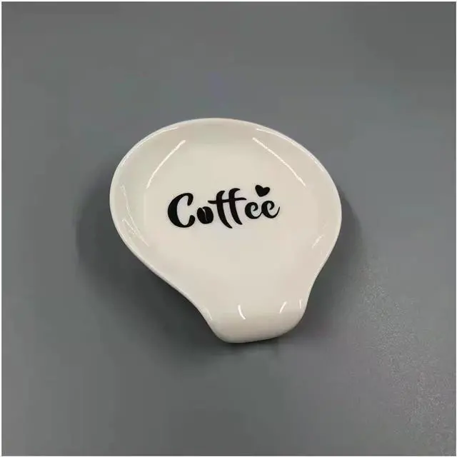 Main image of Ceramic Mini Spoon Rest - Holder for Coffee & Tea Spoons, Stirrers - Countertop Organizer