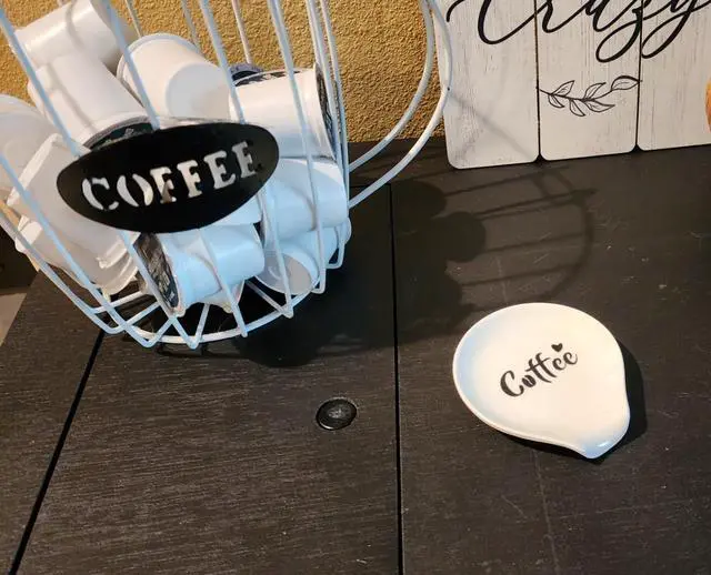 Alt view image 2 of 6 - Ceramic Mini Spoon Rest - Holder for Coffee & Tea Spoons, Stirrers - Countertop Organizer