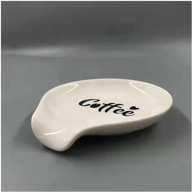 Alt view image 5 of 6 - Ceramic Mini Spoon Rest - Holder for Coffee & Tea Spoons, Stirrers - Countertop Organizer