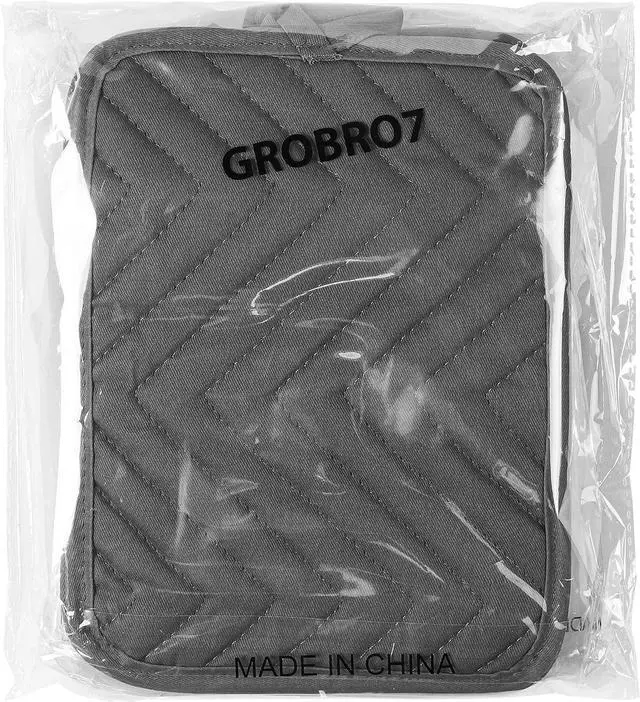 Alt view image 7 of 7 - 5Pack Pocket Pot Holders Cotton Heat Resistant Potholder Multipurpose Hot Pads Machine Washable Oven Mitts Cooking Pads Bulk for Daily Kitchen Baking and Cooking 8.9 x 6.9 Inch Grey