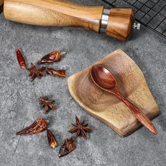Alt view image 3 of 7 - Acacia Wooden Spoon Rest Holder, Wooden Spoon Rest for Stove Top Heat-Resistant Spoons Rests Smooth Spoons Holder for Kitchen Counter Spatula, Ladles, Forks, Tongs Rests