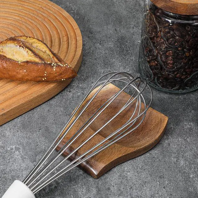 Alt view image 6 of 7 - Acacia Wooden Spoon Rest Holder, Wooden Spoon Rest for Stove Top Heat-Resistant Spoons Rests Smooth Spoons Holder for Kitchen Counter Spatula, Ladles, Forks, Tongs Rests