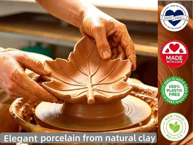 Alt view image 7 of 7 - Cute Ceramic Spoon Rest & Holder for Stove Top & Kitchen Counter Ladle Holder Cooking Spoon Coffee Spoon Rest Utensil Rest Spatula Rest, Leaf Kitchen Decor & Accessories (Maple, Winter Rustic Brown)