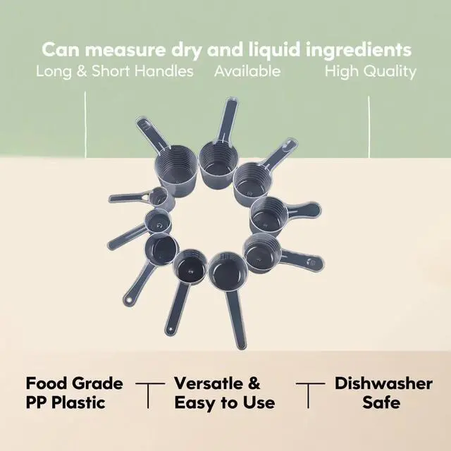 Alt view image 6 of 7 - 20g/40ml Measuring-Spoons Scoop for Creatine,Powders,Cooking,Recipes,Lab,Food Grade PP Material,BPA-free,Meets FDA Standards,2-Packs(With milliliter scale marking) Transparent