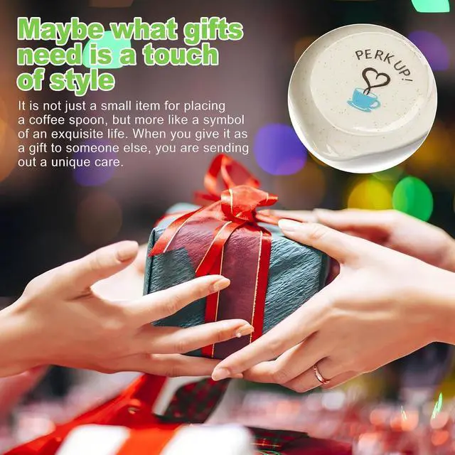 Alt view image 5 of 6 - 1 Pcs Coffee Spoon Rest - Tea Spoon Holder, Ceramic Coffee Bar Accessories, Small Spoon Rest for Teaspoon, Stirring Spoon Organizer