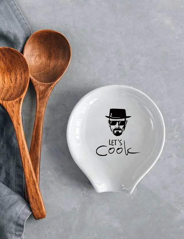 Alt view image 6 of 6 - Funny Lets Cook Coffee Spoon Holder Kitchen Spoon Rest, Coffee Station Decor Coffee Bar Accessories, Gift for Coffee Lovers, Women, Chef and Men