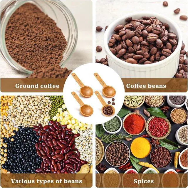 Alt view image 6 of 6 - Beech Wooden Coffee Scoop - 15ml Tablespoon Measuring Spoon for Coffee Grounds, Whole Beans, or Tea - Home Kitchen Accessories (1 Pack)