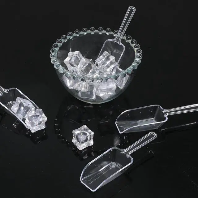 Alt view image 6 of 7 - 12 Pcs Mini Acrylic Plastic Kitchen Scoops 4.3" Multi Purpose Ice Scoops Acrylic Scoop for Canisters for Christmas Popcorn Food Ice Cream Dessert Canisters Jars Buffet Kitchen Bar Wedding Party