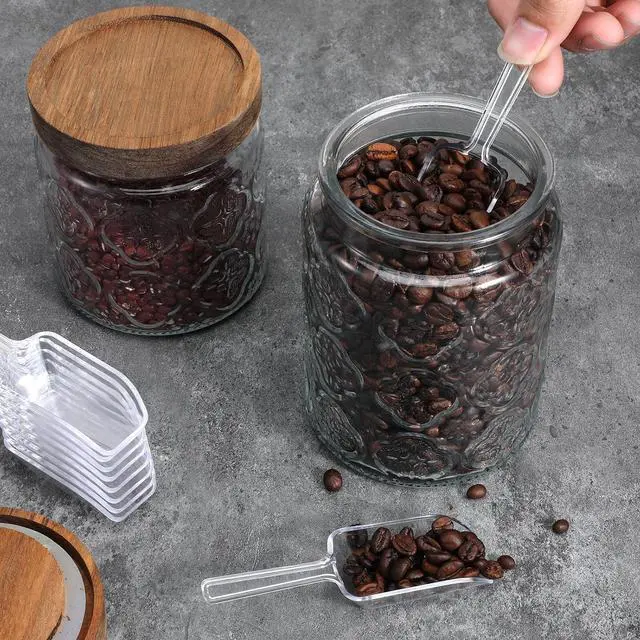 Alt view image 5 of 7 - 12 Pcs Mini Acrylic Plastic Kitchen Scoops 4.3" Multi Purpose Ice Scoops Acrylic Scoop for Canisters for Christmas Popcorn Food Ice Cream Dessert Canisters Jars Buffet Kitchen Bar Wedding Party