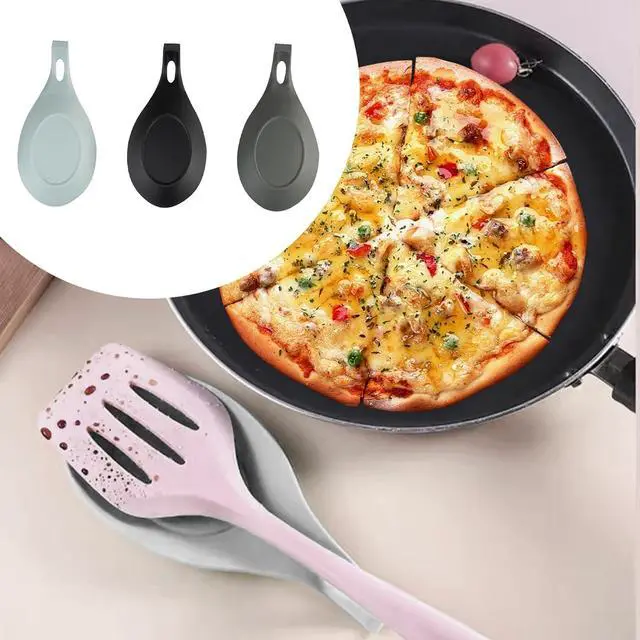 Alt view image 5 of 5 - 3 Pack Small Silicone Spoon Holder, Silicone Spoon Rest for Stove Top, Heat Resistant Cooking Spoon Holder for Kitchen Counter, Coffee Spoon Rest