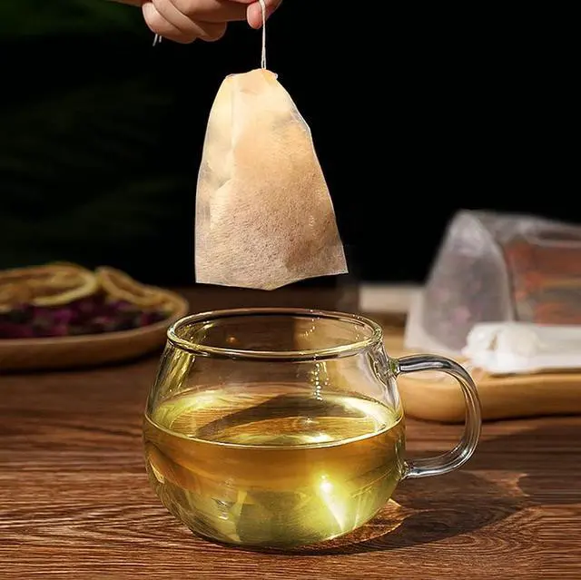 Alt view image 2 of 7 - 200 Pcs Loose Leaf Tea Bags, Disposable Tea Filter Bags with Drawstring | Unbleached Tea Bags for Loose Tea and Coffee (3.54x2.75 inch/1.96x2.75 inch)