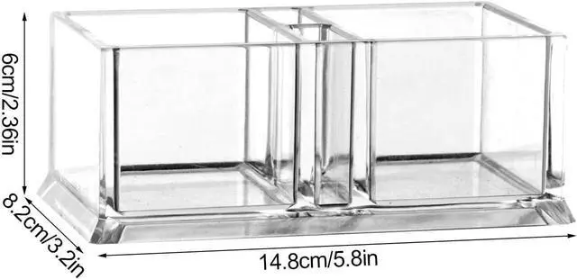 Alt view image 6 of 7 - Clear Acrylic Two Lattices Tea Bags Holder Coffee Sugar Bag Case Guest Room Storage Boxes YTBH-001