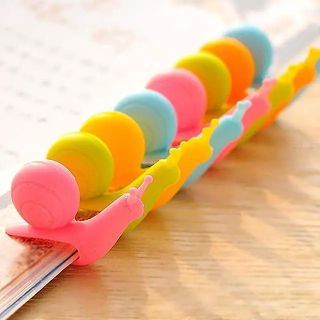 Alt view image 3 of 7 - 10-Pack Silicone Snail Tea Bag Clips - Cute Colorful Cup Edge Holders for Tea Bags