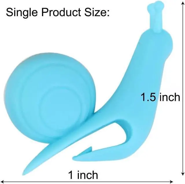 Alt view image 5 of 7 - 10-Pack Silicone Snail Tea Bag Clips - Cute Colorful Cup Edge Holders for Tea Bags