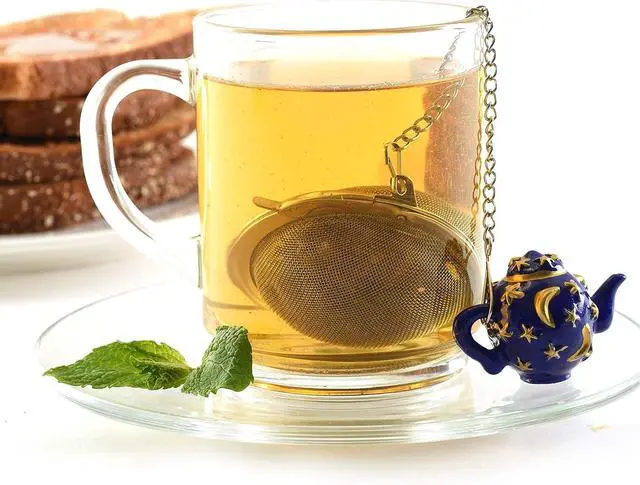 Alt view image 3 of 4 - Norpro Stainless Steel 2-Inch Mesh Tea Infuser Ball with Teapot Weight