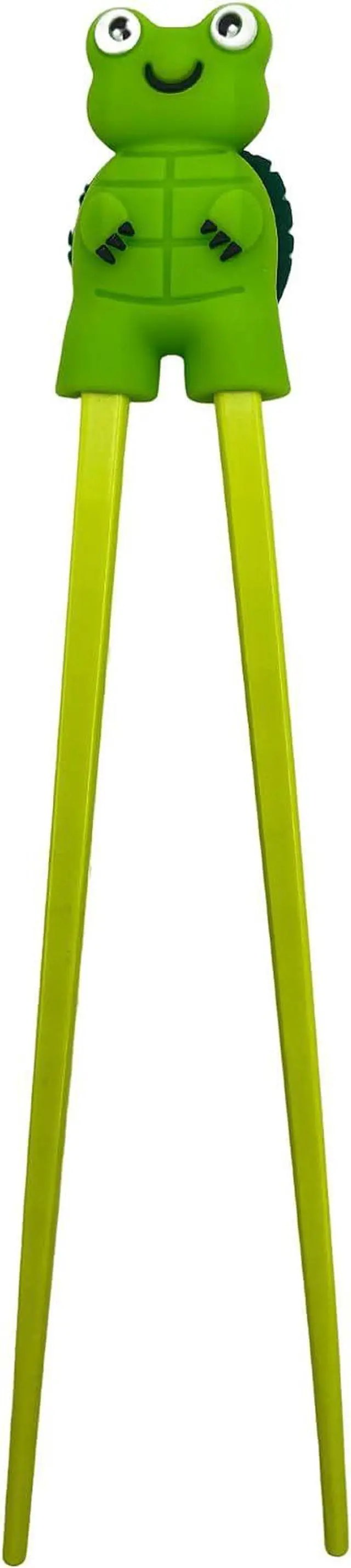 Main image of Needzo Green Turtle Japanese Training Chopstick, Cute Cheater Chopsticks for Beginners and Kids, 8.5 Inch
