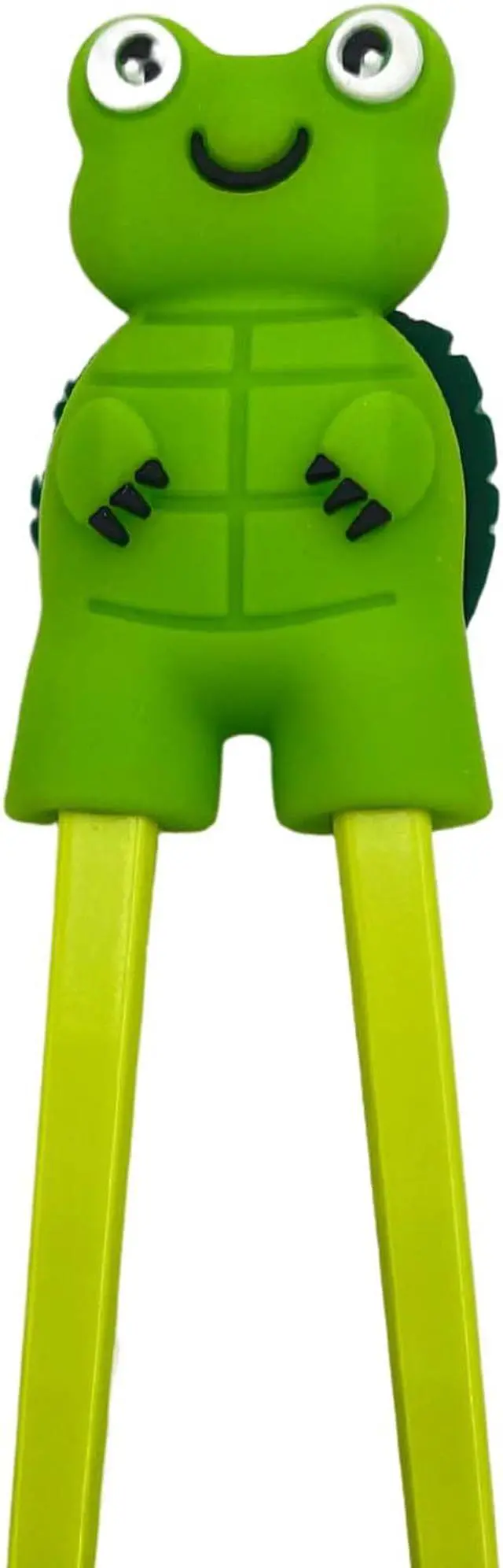 Alt view image 5 of 7 - Needzo Green Turtle Japanese Training Chopstick, Cute Cheater Chopsticks for Beginners and Kids, 8.5 Inch