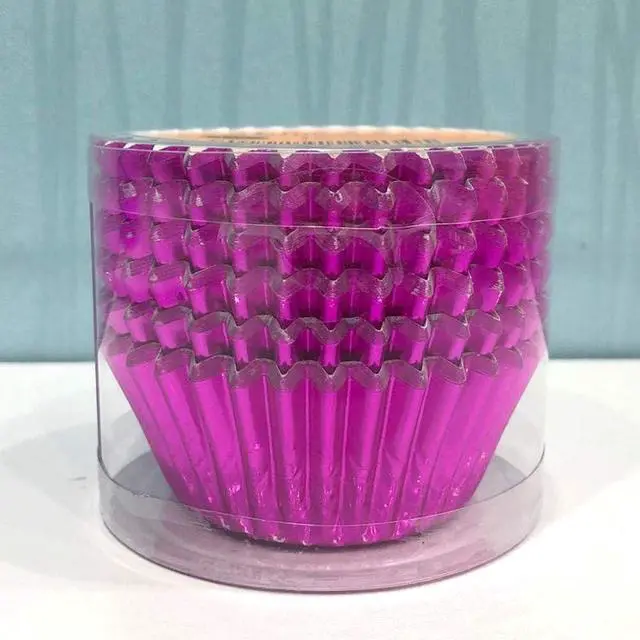 Alt view image 6 of 7 - Hot Pink Foil Cupcake Liners Standard Paper Baking Cups for Birthday, Party and More, 120-Count