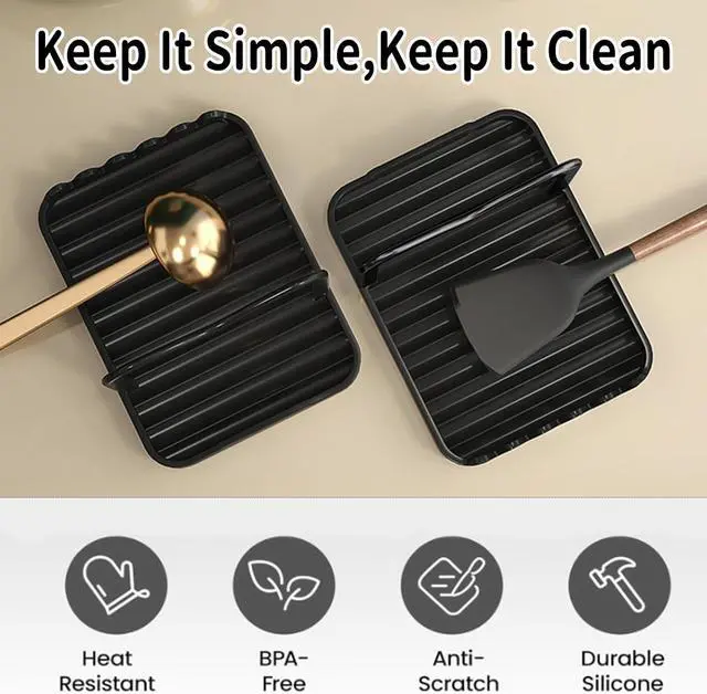 Alt view image 4 of 7 - Spoon Rest for Kitchen Counter,Spoon Rest Holder for Stove Top