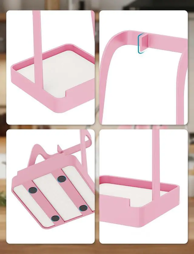 Alt view image 2 of 7 - NiHome Pot Lid & Spoon Rest, Diatomite Tray Ladle Holder, Stove Top, Pink | Quick-Absorb Diatomite Base & Anti-Slip Silicone Pad Keep Counters Dry While Holding Lids & Utensils Upright
