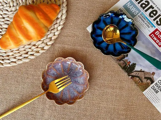 Alt view image 2 of 7 - Ceramic Spoon Rest for Stove Top, Flower Cute Spoon Rest for Kitchen Counter, Cooking Spoon Holder for Kitchen Counter, Utensil Rest Spatula Rest Ladle Holder Tong Rest, 1 PC (Retro, Lavender Purple)