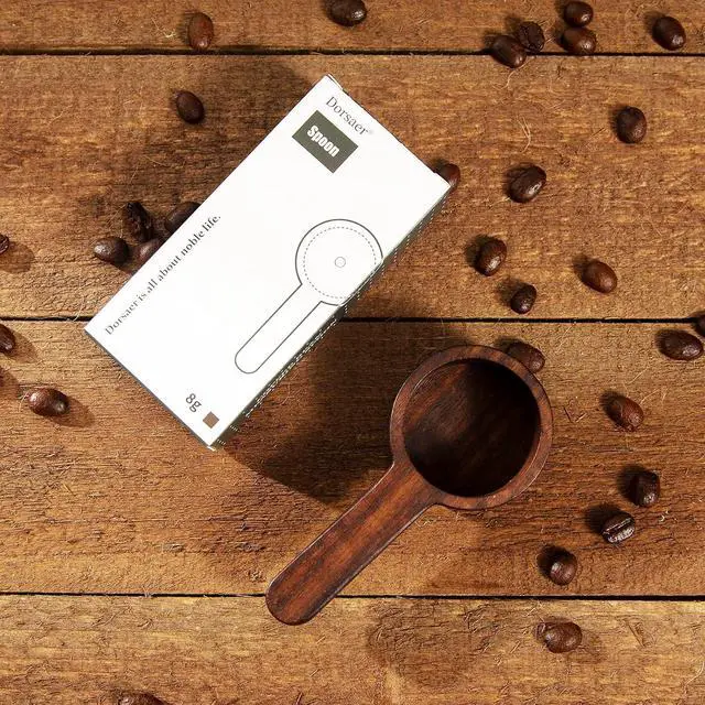 Alt view image 3 of 7 - Wood Scoop for Canister - Measuring Spoon for Coffee Beans, Ground Coffee, Protein Powder, Spices, Tea and Bath Salt Scoop (Long)