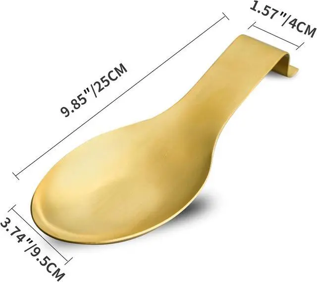 Alt view image 2 of 7 - BETTWILLGold Spoon Rest for Kitchen Counter, Stainless Steel Spoon Holder for Stove Top, Spatula Ladle Spoon Utensils Holder, Gold Kitchen Accessories, Gold Cooking Utensiles.
