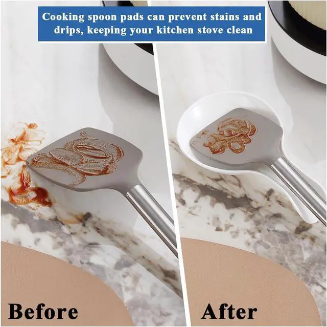 Alt view image 5 of 7 - Kyraton Spoon Rest 2 Pack, Plastic Spoon Holder For Kitchen Counter, Kitchen Utensil Rack For Spoons, Tongs, Spatulas, Spoon Rack For Hob, Dishwasher Safe