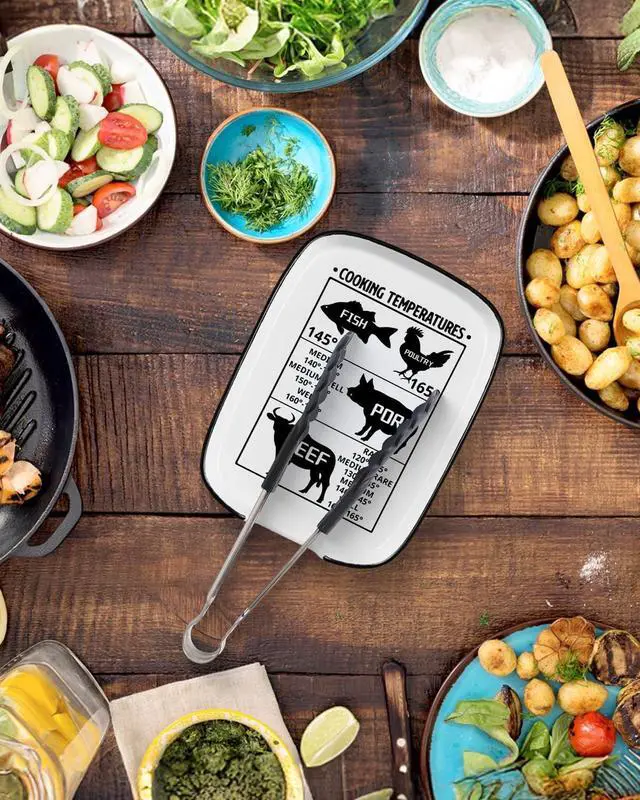 Alt view image 6 of 7 - Funny Large Spoon Rest for Stove Top, Ceramic Spoon Holder, White | Spoon Holder for Kitchen Counter Cooking Utensil Rest, Cooking Temperature Modern Farmhouse Kitchen Decor and Accessories