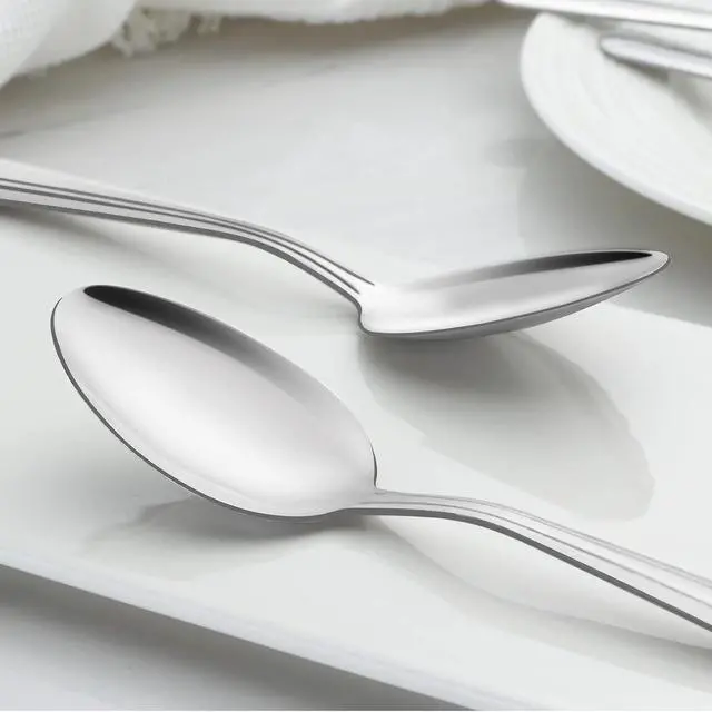 Alt view image 5 of 7 - BEWOS 24 Pieces Teaspoons, 6.2 Inches Stainless Steel Teaspoons Silverware, Spoon Silverware, Coffee Spoons, Small Spoon, Mirror Polished, Dishwasher Safe, Silver Spoons For Home, Restaurant