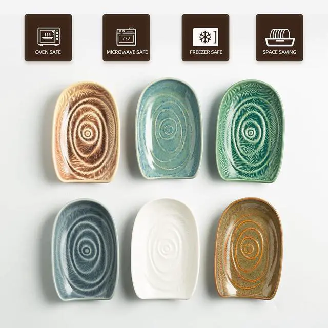 Alt view image 7 of 7 - Ceramic Spoon Rest, Utensil Rest for Stove, Counter & Coffee Bar | Compact shape fits beside burners or prep areas, holding spoons, ladles, tongs, and stirrers without crowding your space