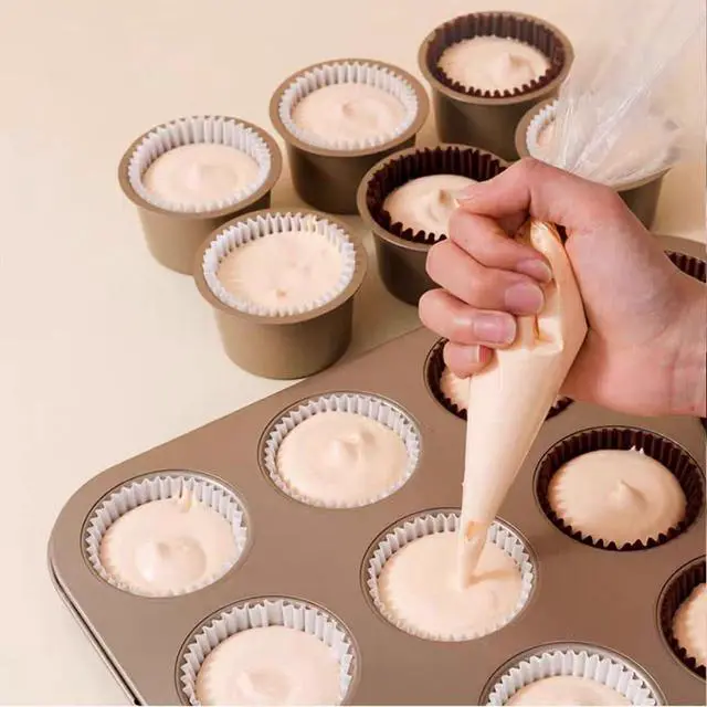 Alt view image 4 of 7 - Standard Cupcake Liners 300 Count Fall Colors Paper Muffin Baking Cups Brown Neutral Disposable Cupcake Wrappers for Holiday and Party Baking Supplies
