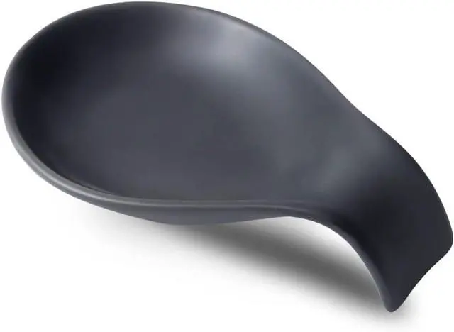Main image of Nihow Ceramic Spoon Rest for Stove Top/Kitchen Counter,Black | Spoon Holder,Heat Resistant, Dishwasher Safe, Easy Clean,Countertop/Cooking