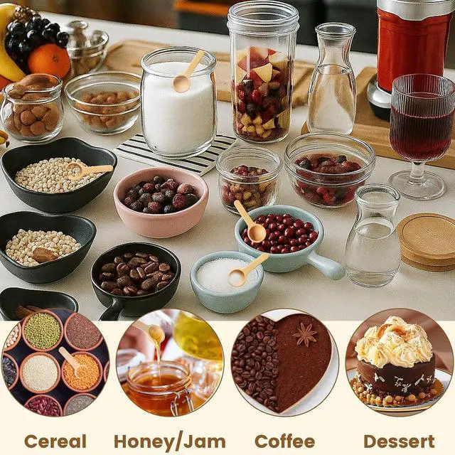 Alt view image 5 of 6 - HANSGO 24PCS Mini Wooden Spoons, 3 Inches Small Bath Salt Spoon Wooden Little Teaspoons for Sugar Scrub Jars Spice Condiments Jam