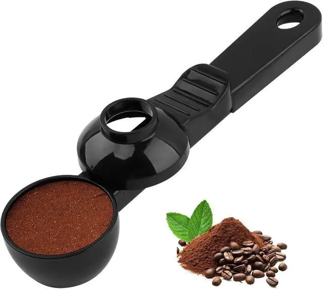 Main image of Coffee Scoop & Funnel for K-Cups Reusable, Coffee Spoon with Slide Scoop Measuring Scoo p with Funnel for Filling Water Bottles for Ground Coffe e Protein Powder without Spilling (black2)