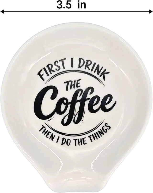 Alt view image 2 of 6 - Coffee Spoon Rest Ceramic, Kitchen Spoon Holder For countertop, Cafe Station Bar Accessories,Small Spoon Rest Cute For Coffee Bar