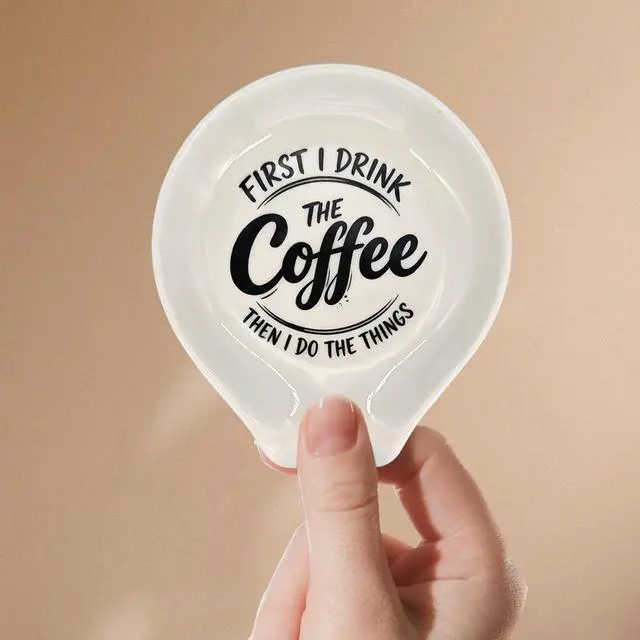 Alt view image 3 of 6 - Coffee Spoon Rest Ceramic, Kitchen Spoon Holder For countertop, Cafe Station Bar Accessories,Small Spoon Rest Cute For Coffee Bar