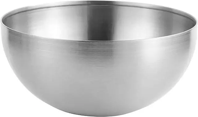 Main image of Stainless Steel Salad Bowl, 720 Ml (0.2 Gal) Food Grade Bowl for Salads, Soup, Rice, Cereal, Breakfast, Dinner, Serving and Oatmeal at Home and Outdoors (1, 15 cm)